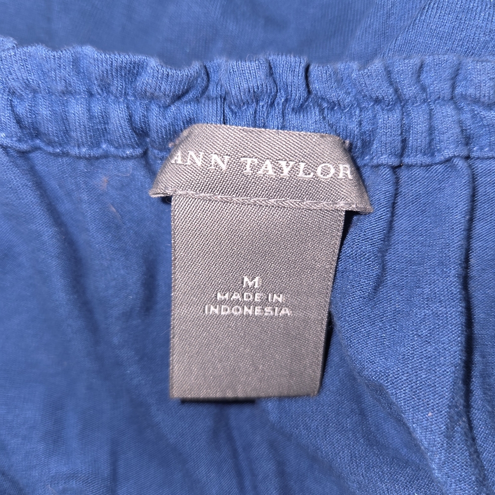 Ann Taylor Blue Ruched Tank Top - Picture 4 of 7